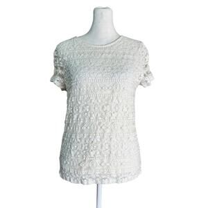 Forever 21 Sz S Lace Crochet Top Boho Cottagecore Coquette Feminine Fairy Grunge
